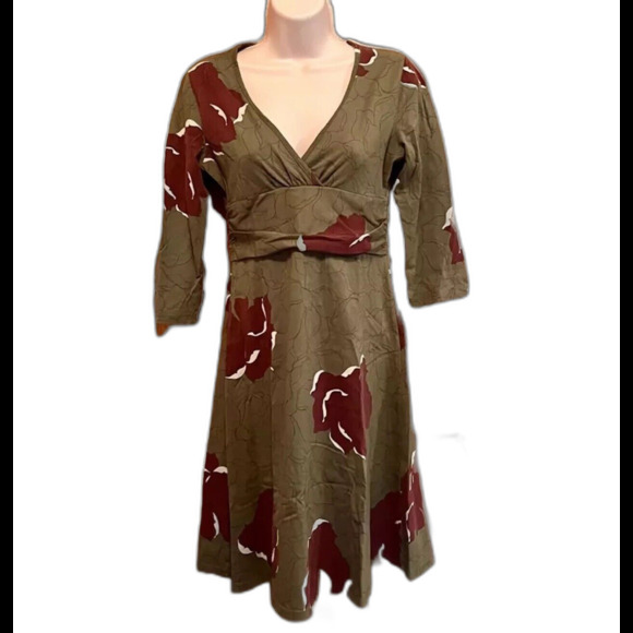 Patagonia Dresses & Skirts - Patagonia Margot A Line Floral Dress Womens S Green Plum Purple Golf Tennis Gorp